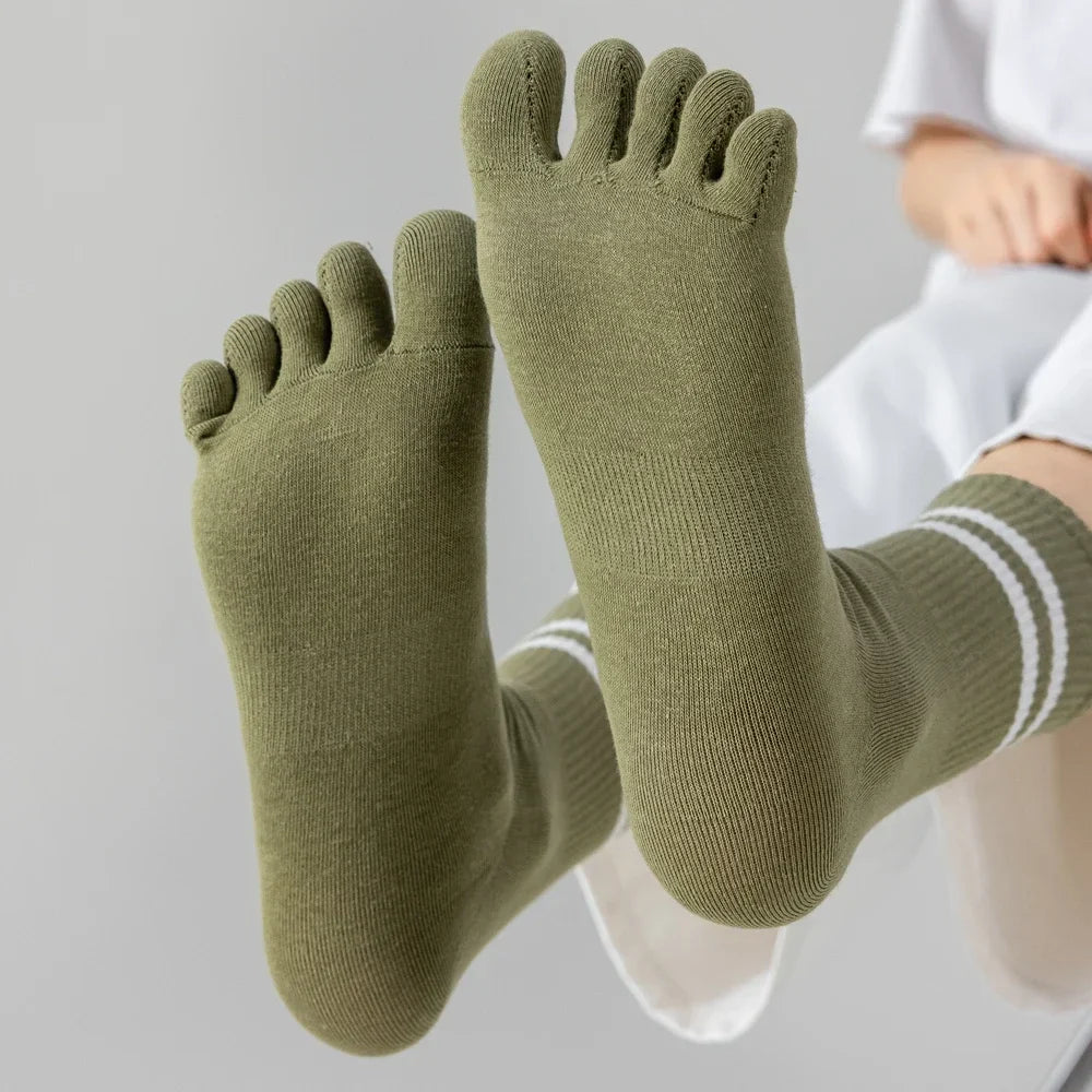 Calcetines de Dedos Altos: Rayados, Talla 35-39 (5 Pares)