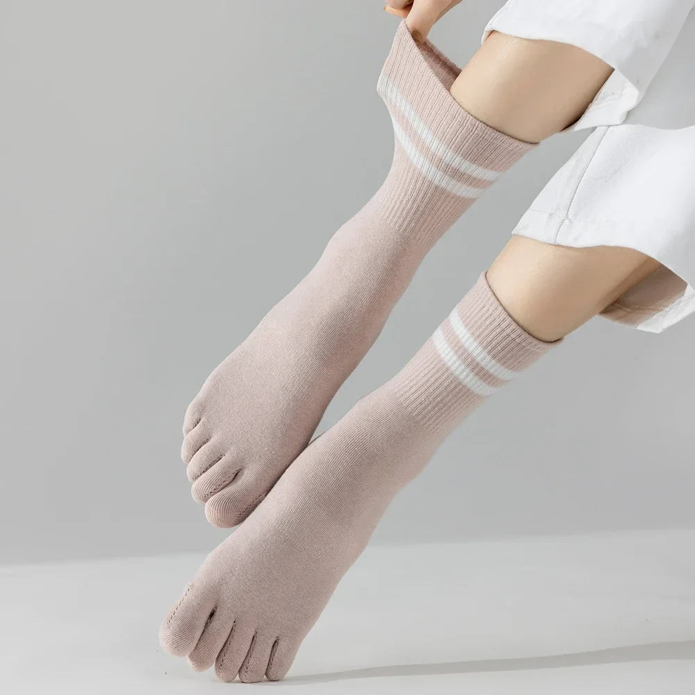 Calcetines de Dedos Altos: Rayados, Talla 35-39 (5 Pares)