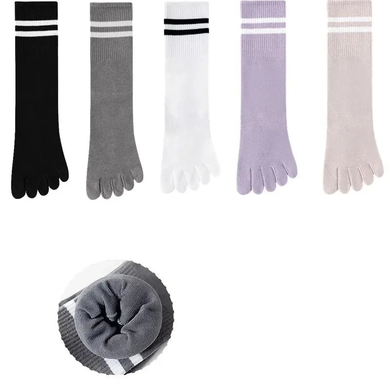 Calcetines de Dedos Altos: Rayados, Talla 35-39 (5 Pares)