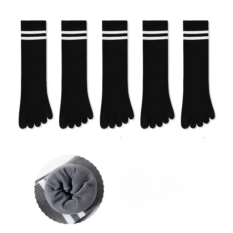 Calcetines de Dedos Altos: Rayados, Talla 35-39 (5 Pares)