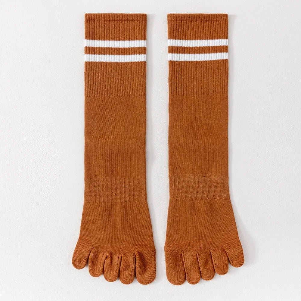 Calcetines de Dedos Altos: Rayados, Talla 35-39 (5 Pares)