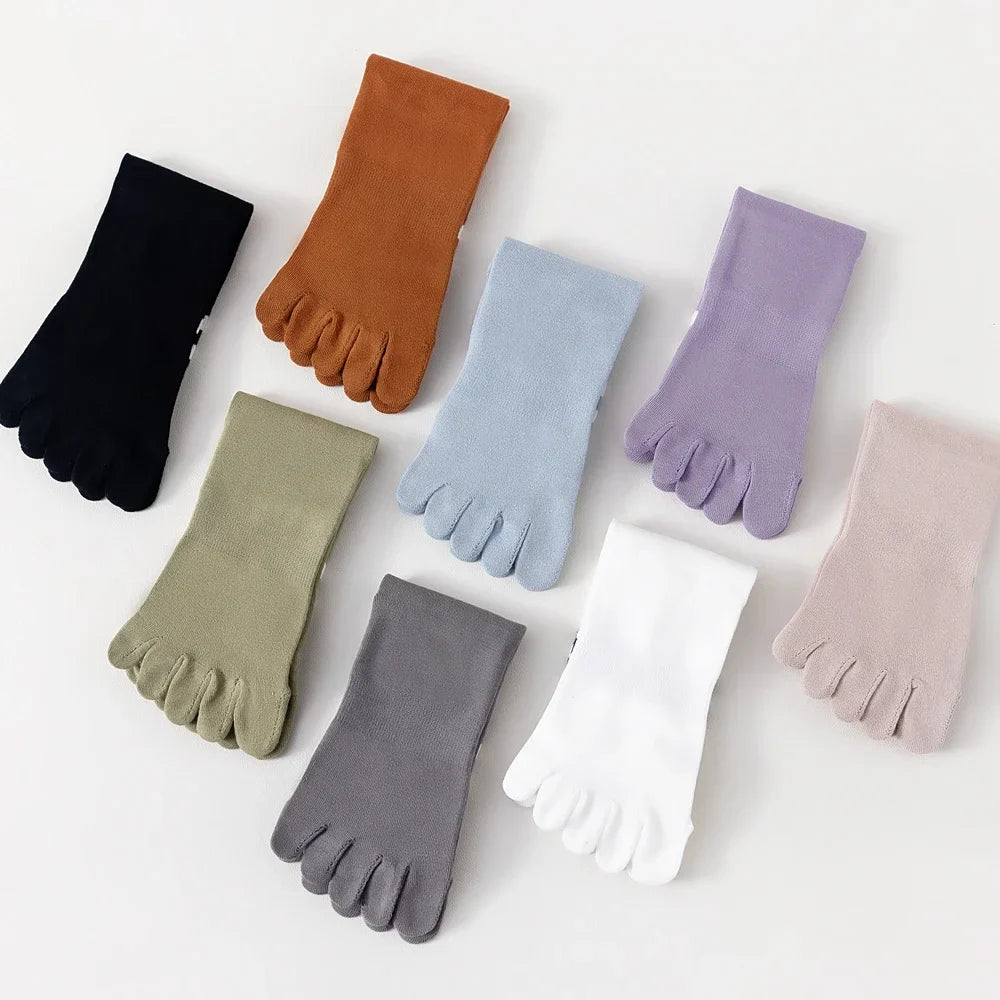 Calcetines de Dedos Altos: Rayados, Talla 35-39 (5 Pares)