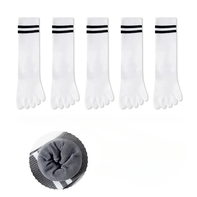 Calcetines de Dedos Altos: Rayados, Talla 35-39 (5 Pares)
