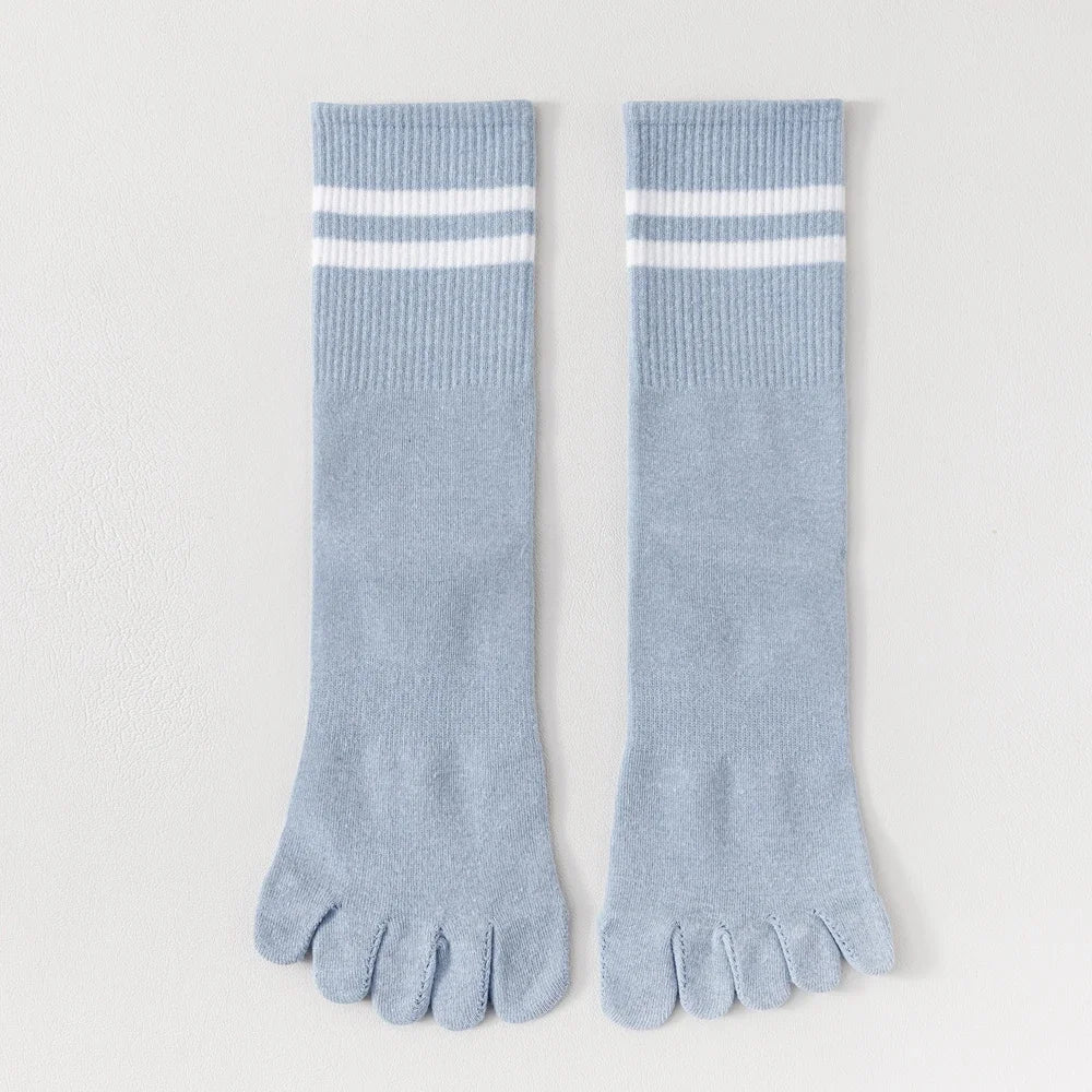 Calcetines de Dedos Altos: Rayados, Talla 35-39 (5 Pares)