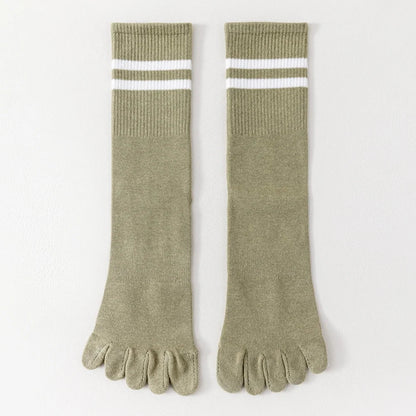 Calcetines de Dedos Altos: Rayados, Talla 35-39 (5 Pares)