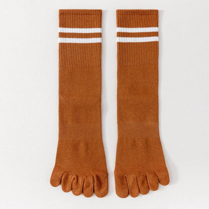 Calcetines de Dedos Altos: Rayados, Talla 35-39 (5 Pares)