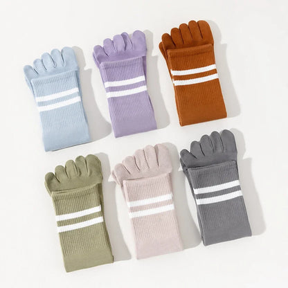 Calcetines de Dedos Altos: Rayados, Talla 35-39 (5 Pares)